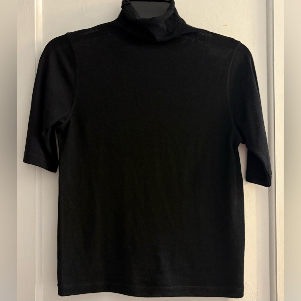 Piazza Sempione Cashmere Silk Short Sleeve Sweater Size Small